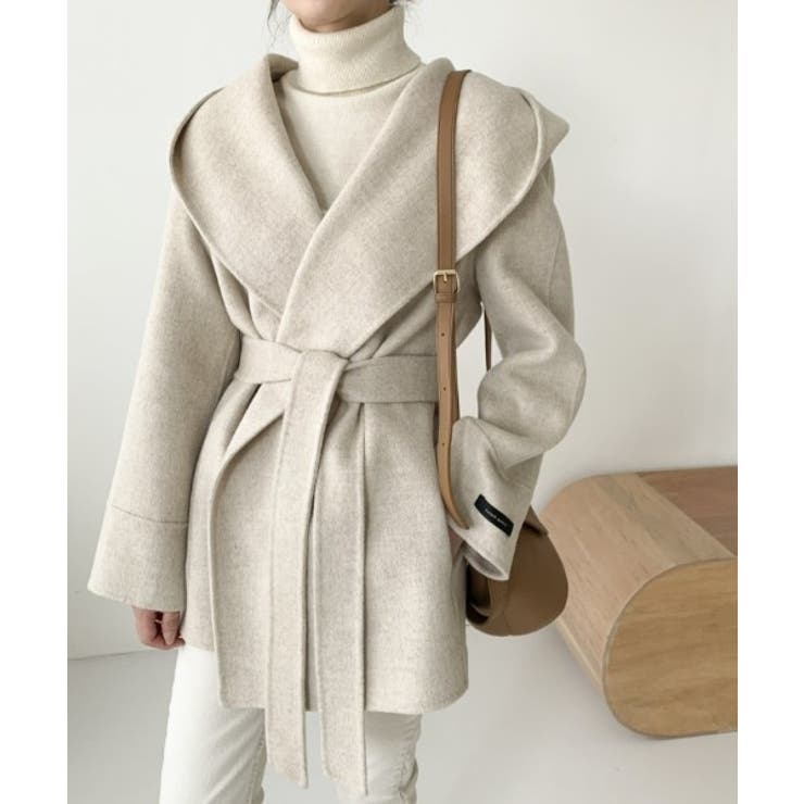 フード付きベルト付きメルトンジャケット | Ulysses | 詳細画像3 