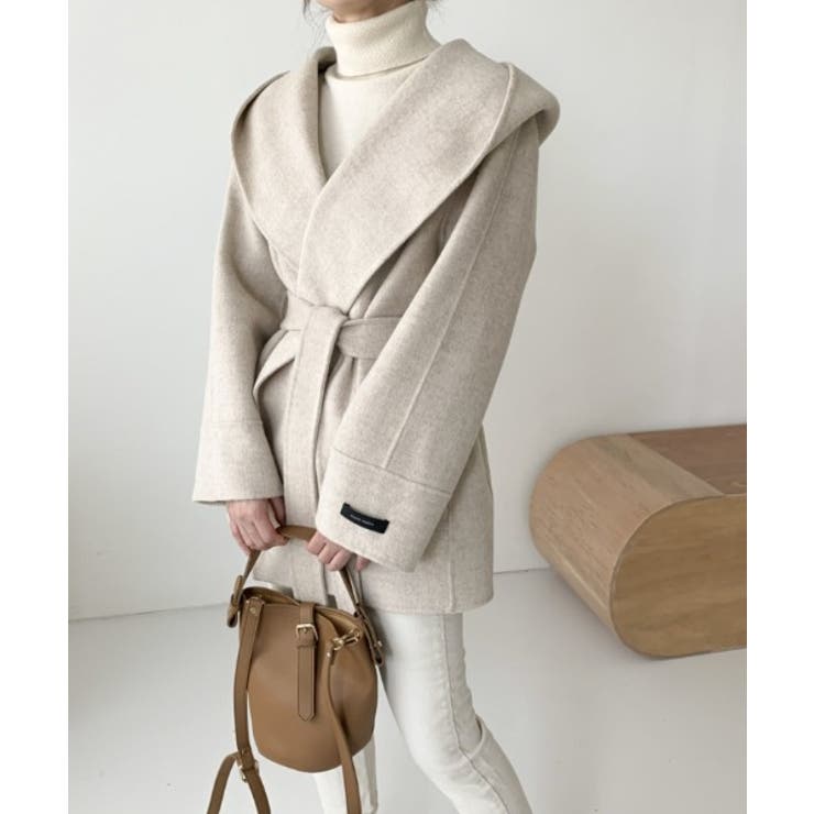 フード付きベルト付きメルトンジャケット | Ulysses | 詳細画像4 