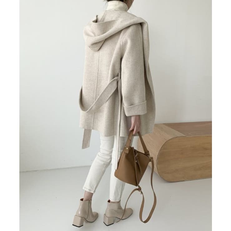 フード付きベルト付きメルトンジャケット | Ulysses | 詳細画像5 