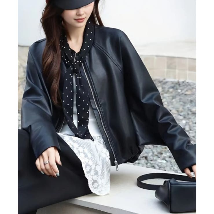 クルーネックジップスPUジャケット | Ulysses | 詳細画像2 