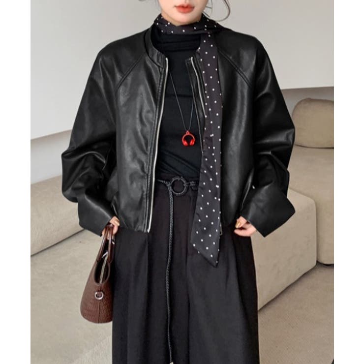 クルーネックジップスPUジャケット | Ulysses | 詳細画像4 