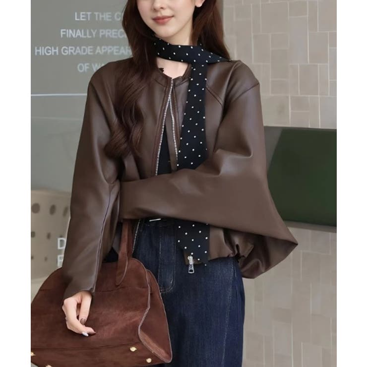 クルーネックジップスPUジャケット | Ulysses | 詳細画像5 