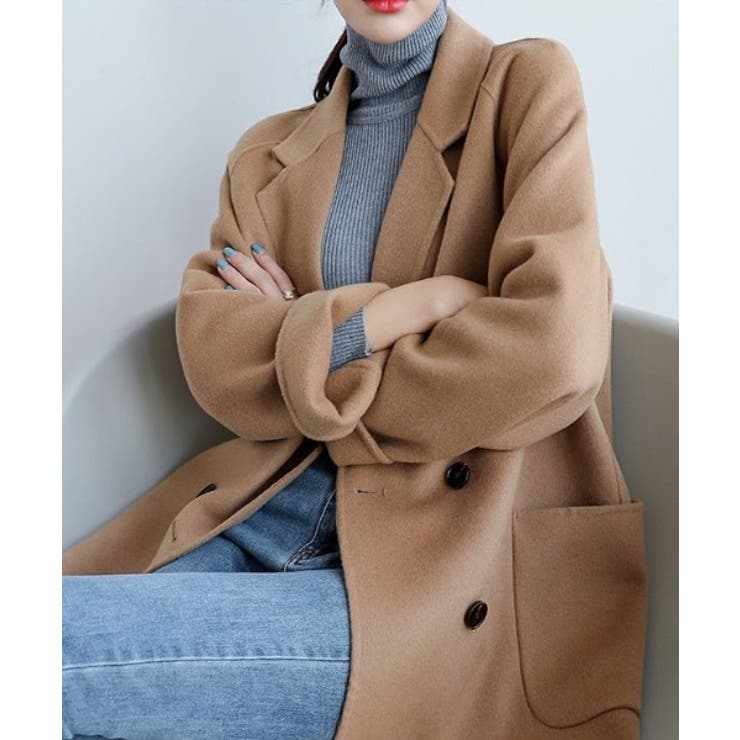 キャメル | レギュラーカラーボタンでメルトンジャケット | Ulysses