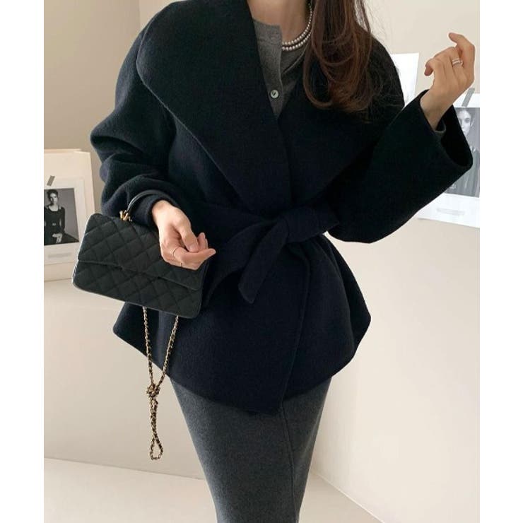 襟付きベルト付きメルトンジャケット | Ulysses | 詳細画像1 