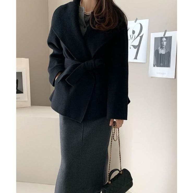 襟付きベルト付きメルトンジャケット | Ulysses | 詳細画像2 