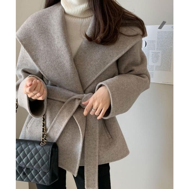 襟付きベルト付きメルトンジャケット | Ulysses | 詳細画像4 