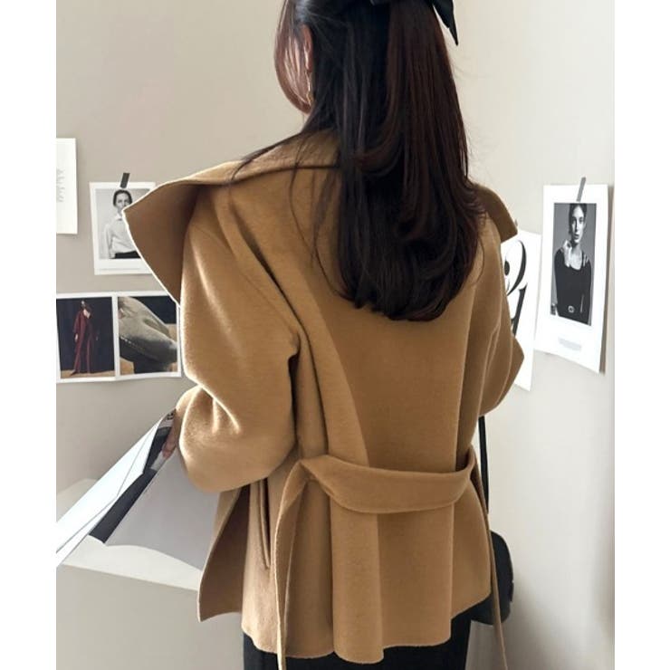 襟付きベルト付きメルトンジャケット | Ulysses | 詳細画像7 