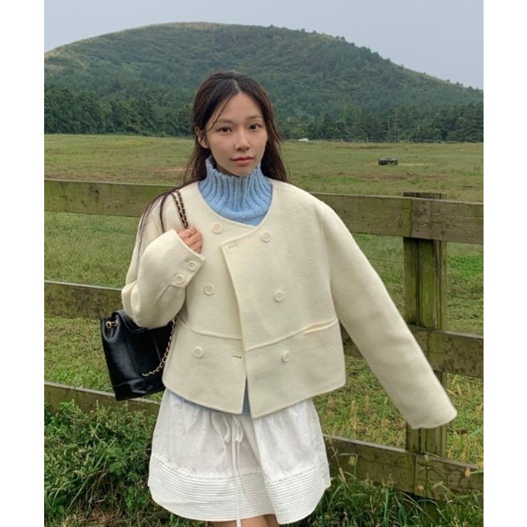 ノーカラーボタンでメルトンジャケット | Ulysses | 詳細画像1 