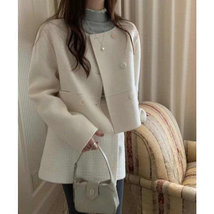 ノーカラーボタンでメルトンジャケット | Ulysses | 詳細画像2 