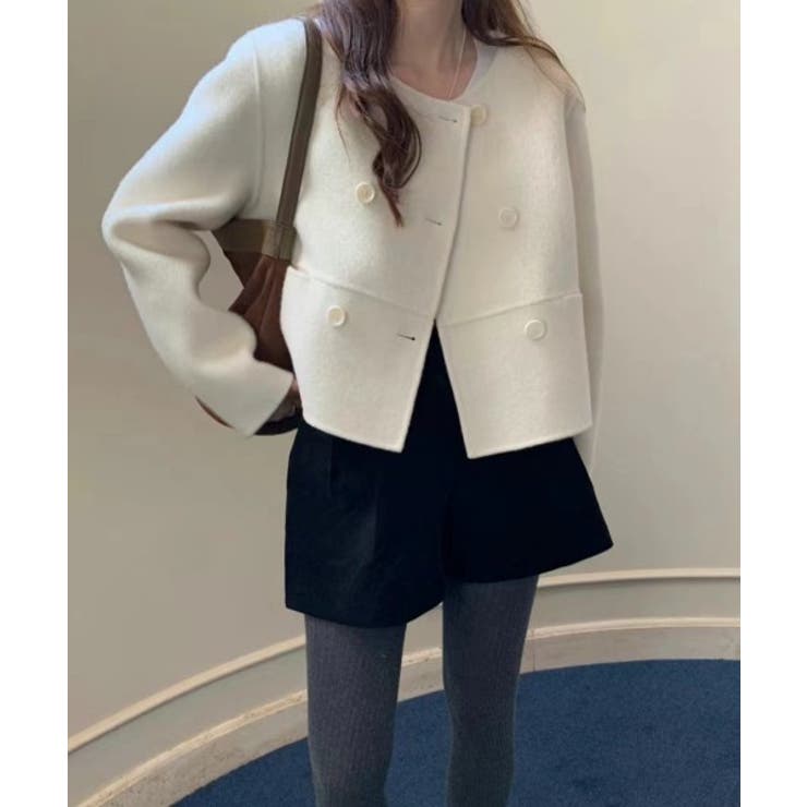 ノーカラーボタンでメルトンジャケット | Ulysses | 詳細画像3 