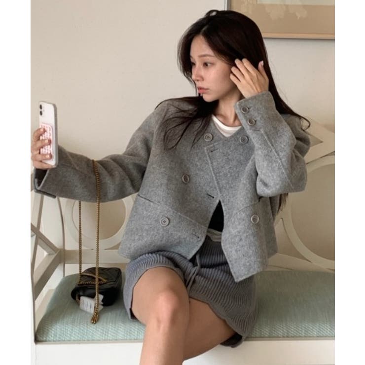 ノーカラーボタンでメルトンジャケット | Ulysses | 詳細画像5 