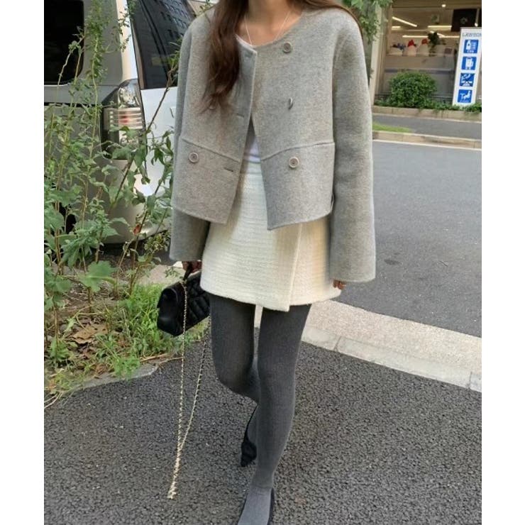 ノーカラーボタンでメルトンジャケット | Ulysses | 詳細画像6 