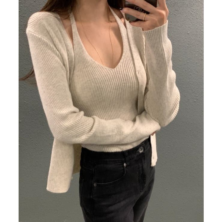 Vネックニット2枚セットトップス | Ulysses | 詳細画像5 