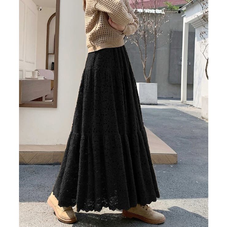 ゴム締めウエストレーススカート | Ulysses | 詳細画像2 