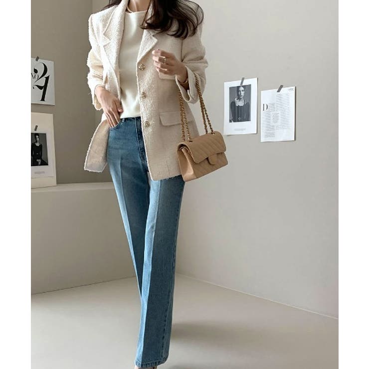 レギュラーカラーシングルブレストツイードスーツジャケット | Ulysses | 詳細画像4 