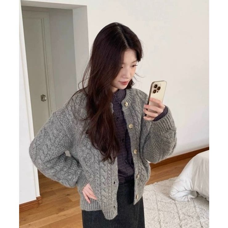 クルーネックボタンでニットジャケット | Ulysses | 詳細画像1 