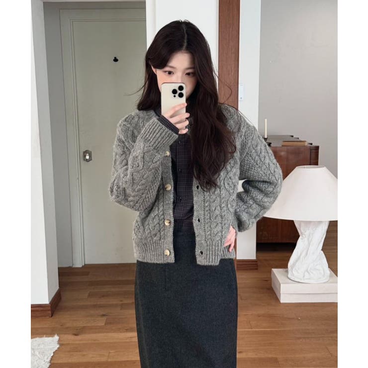 クルーネックボタンでニットジャケット | Ulysses | 詳細画像2 