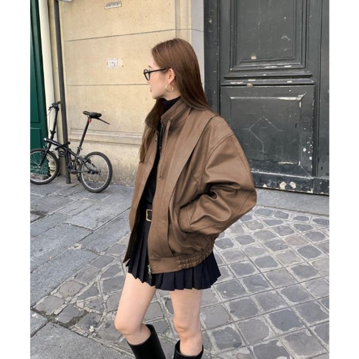 スタンドカラージップスPUレザージャケットジャケット | Ulysses | 詳細画像4 