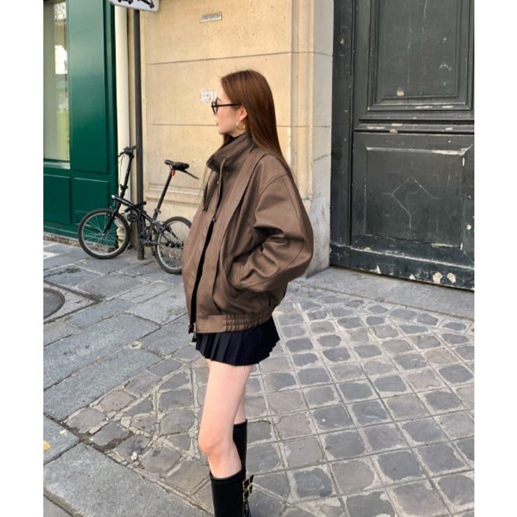 スタンドカラージップスPUレザージャケットジャケット | Ulysses | 詳細画像5 