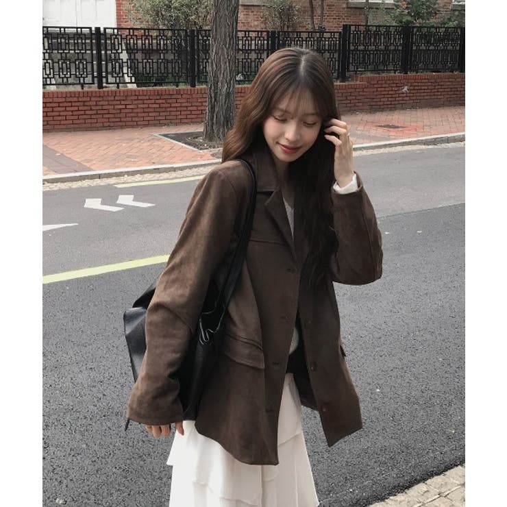 ブラウン | レギュラーカラーボタンでスーツジャケット | Ulysses