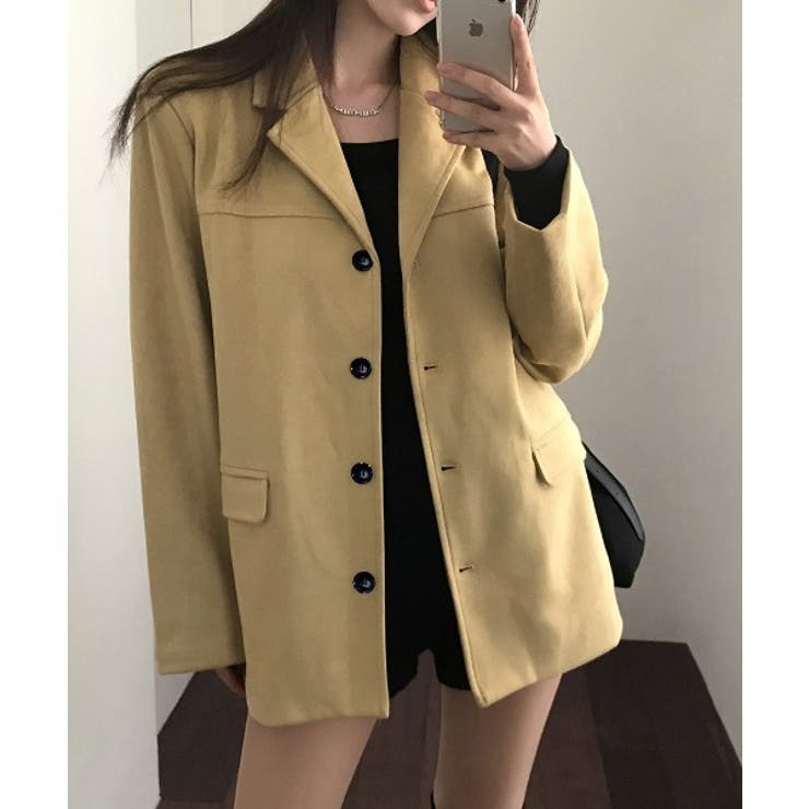 キャメル | レギュラーカラーボタンでスーツジャケット | Ulysses