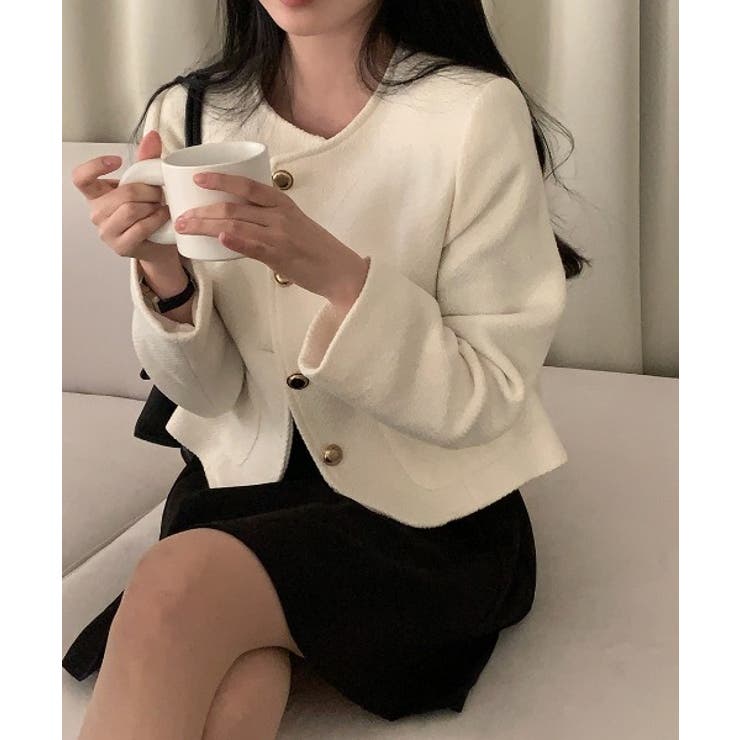 ノーカラーシングルブレストメルトンジャケット | Ulysses | 詳細画像3 