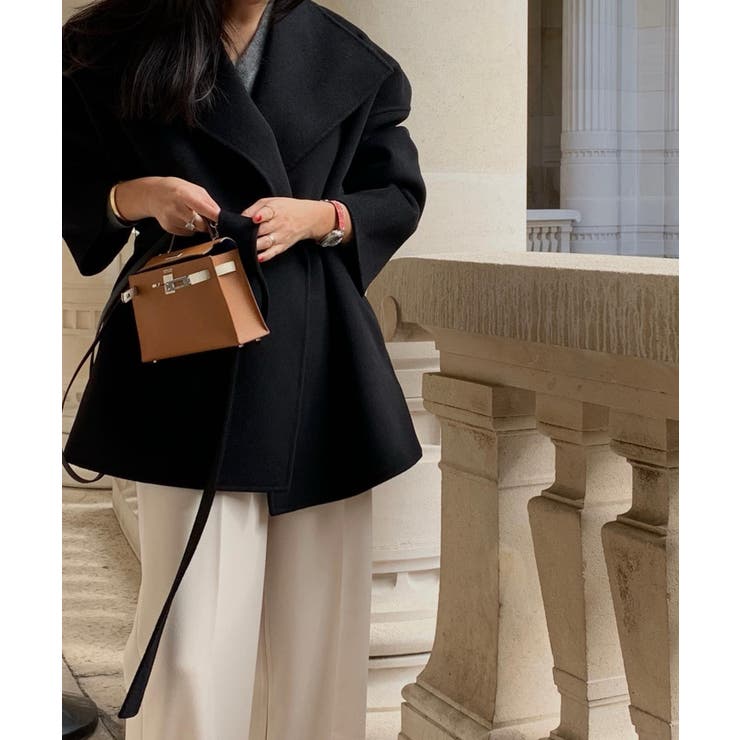 襟付きベルト付きメルトンジャケット | Ulysses | 詳細画像1 