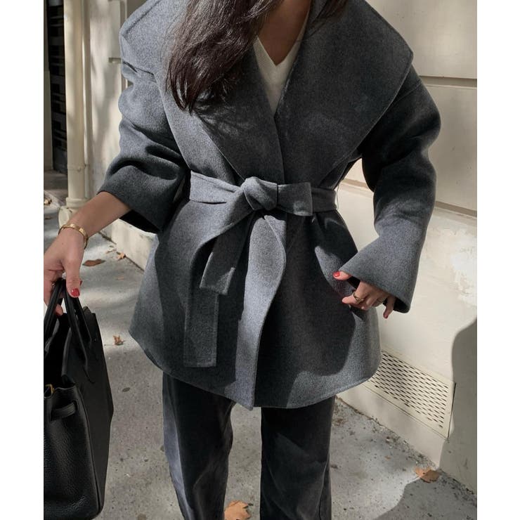 襟付きベルト付きメルトンジャケット | Ulysses | 詳細画像5 