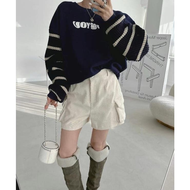 クルーネック切り替え長袖トップス | Ulysses | 詳細画像5 