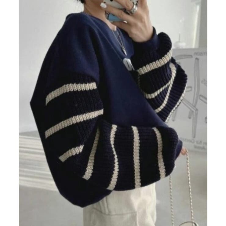 クルーネック切り替え長袖トップス | Ulysses | 詳細画像6 