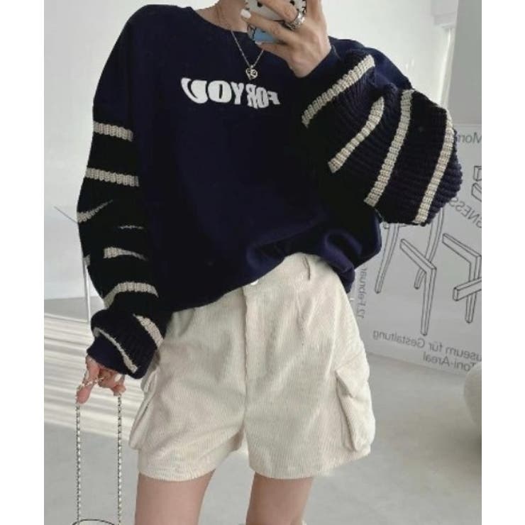 クルーネック切り替え長袖トップス | Ulysses | 詳細画像7 