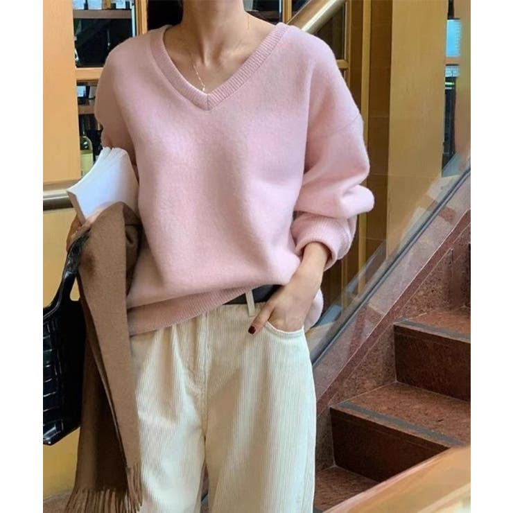 ピンク | Vネック長袖トップス | Ulysses