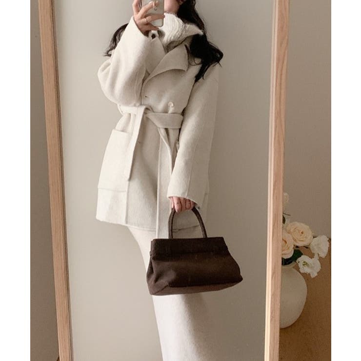 襟付きベルト付きメルトンジャケット | Ulysses | 詳細画像1 