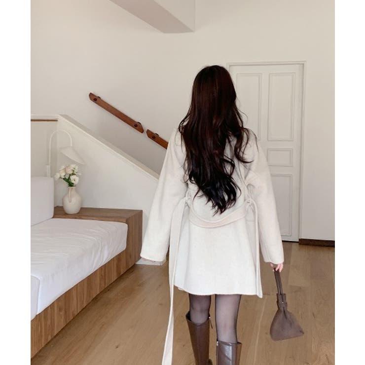 襟付きベルト付きメルトンジャケット | Ulysses | 詳細画像3 