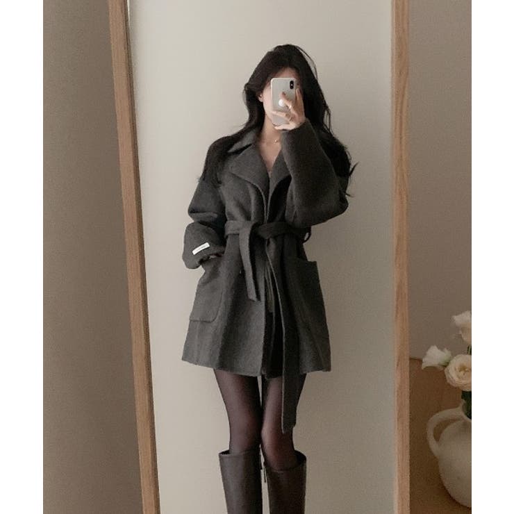 襟付きベルト付きメルトンジャケット | Ulysses | 詳細画像5 