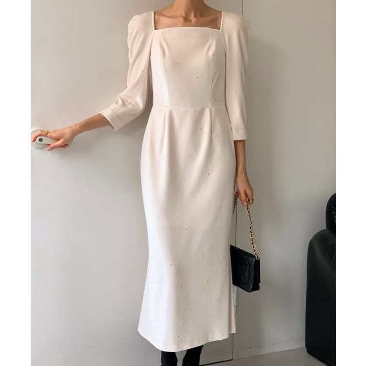 ベルト付きUネックパフスリーブワンピース | Ulysses | 詳細画像2 