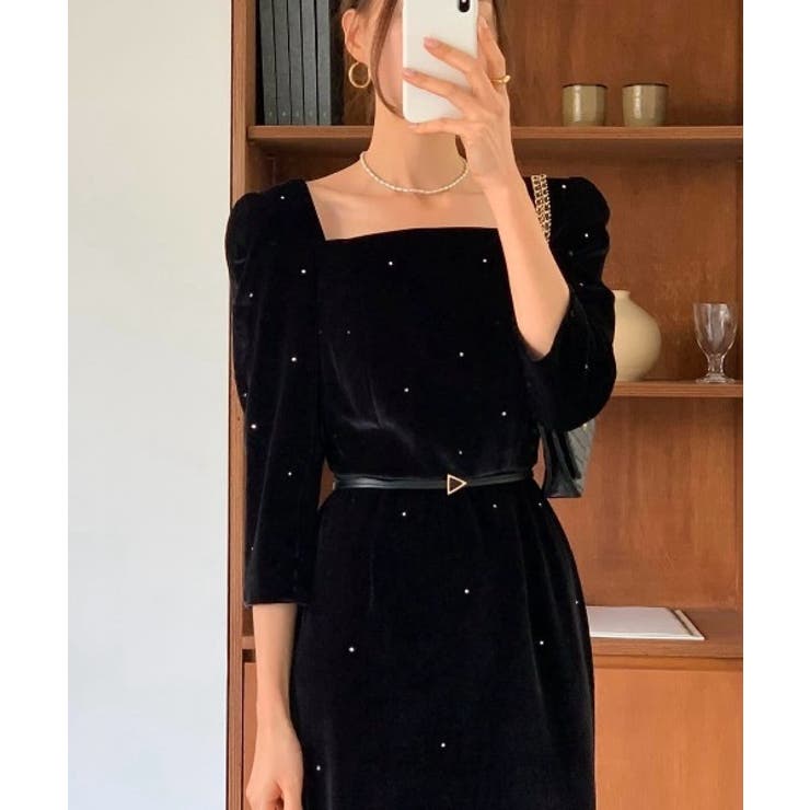 ベルト付きUネックパフスリーブワンピース | Ulysses | 詳細画像5 