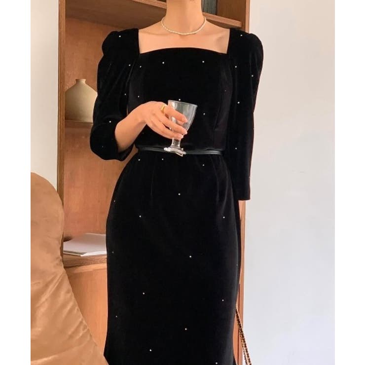 ベルト付きUネックパフスリーブワンピース | Ulysses | 詳細画像6 