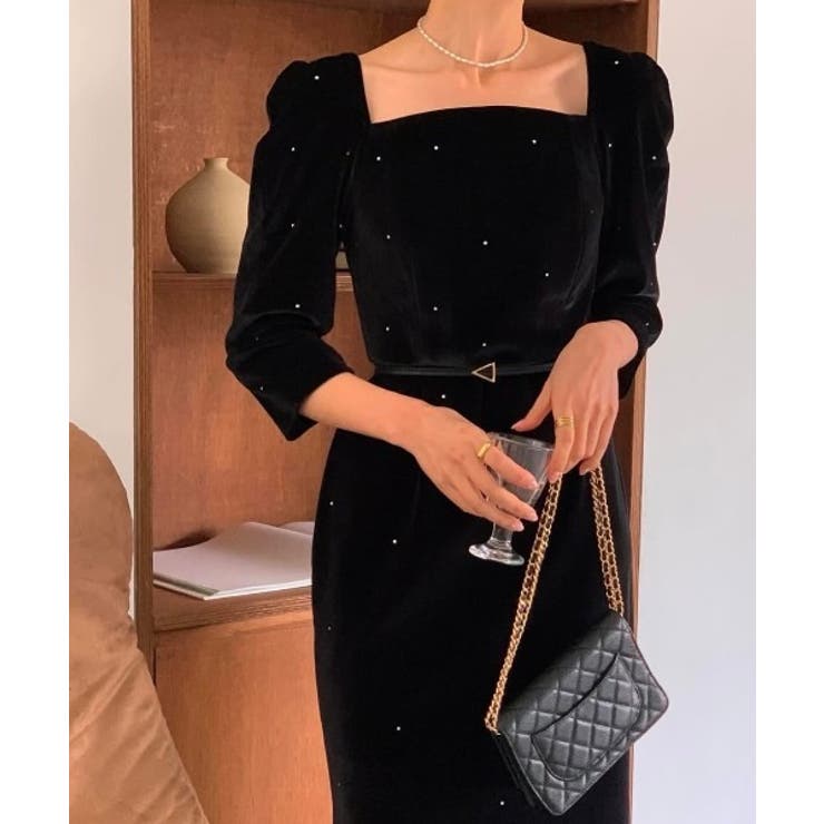 ベルト付きUネックパフスリーブワンピース | Ulysses | 詳細画像8 