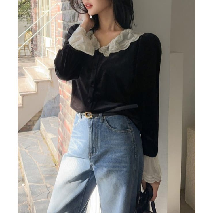 レースフレア袖ボタンでトップス | Ulysses | 詳細画像5 