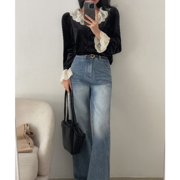 レースフレア袖ボタンでトップス | Ulysses | 詳細画像8 