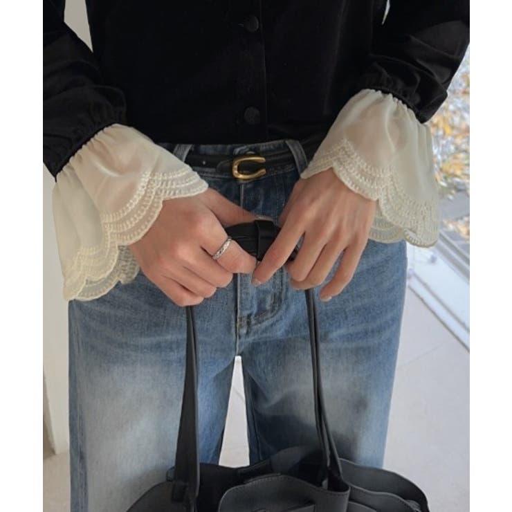 レースフレア袖ボタンでトップス | Ulysses | 詳細画像9 