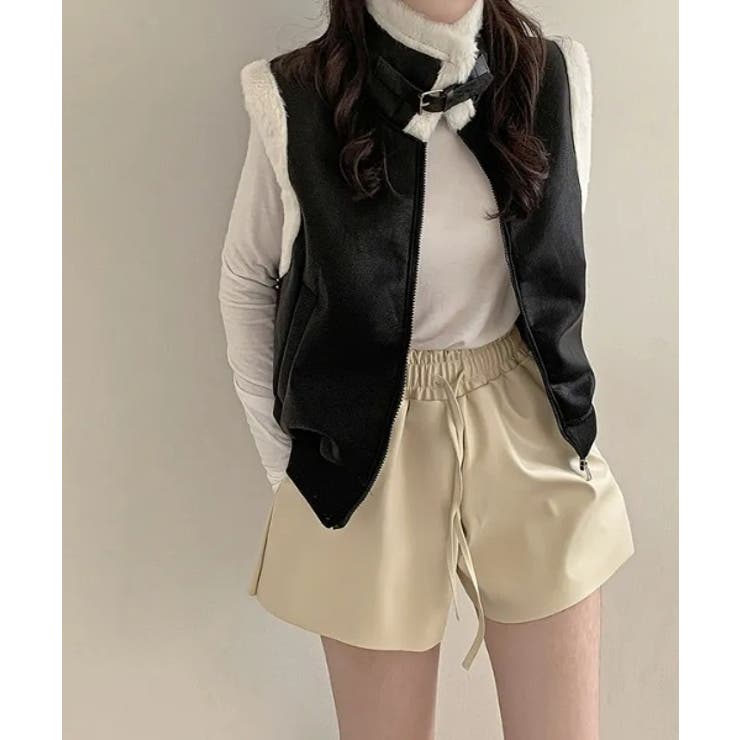 スタンドカラージップス切り替えファーベスト | Ulysses | 詳細画像3 