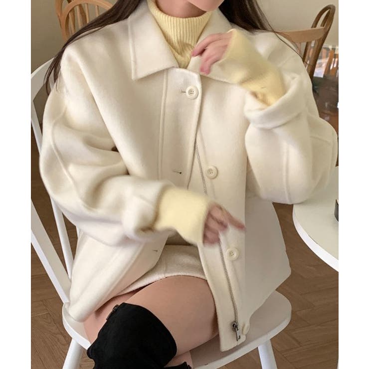 ホワイト | 襟付きジップスメルトンジャケット | Ulysses