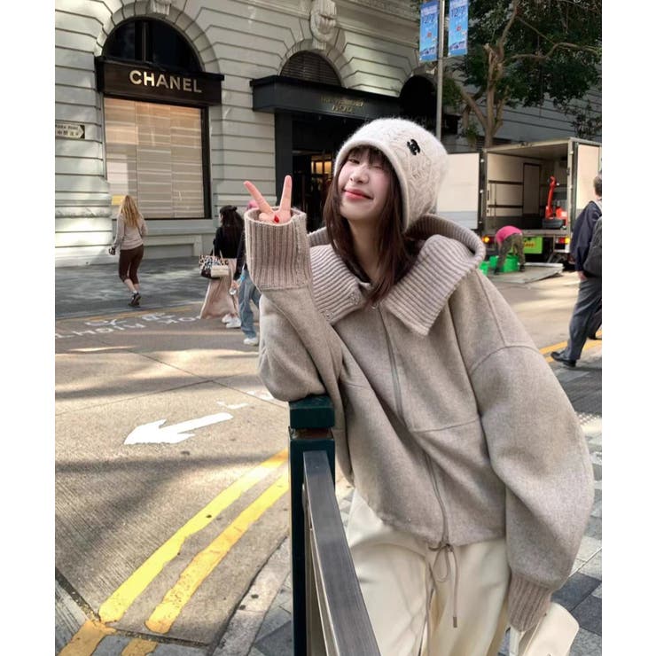 フード付きジップス切り替えメルトンジャケット | Ulysses | 詳細画像3 