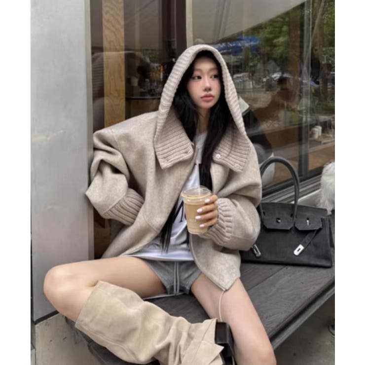 フード付きジップス切り替えメルトンジャケット | Ulysses | 詳細画像7 