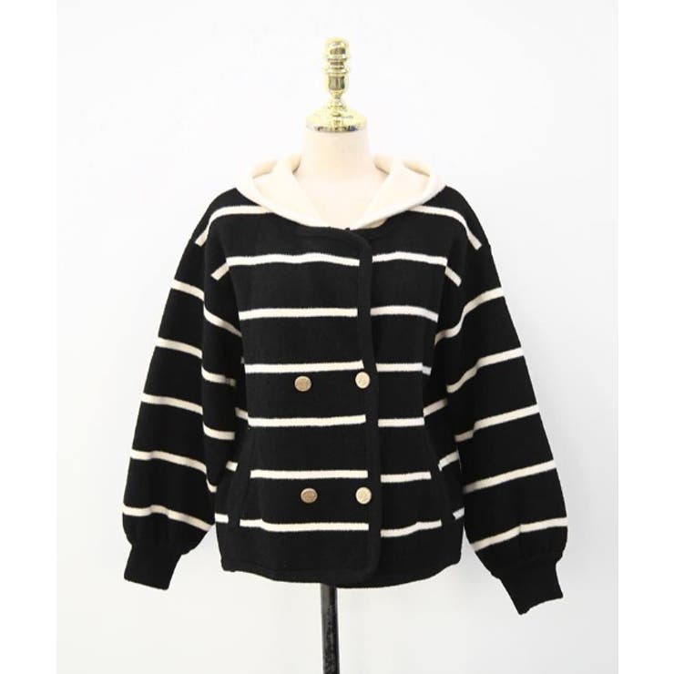 ボーダー柄切り替えニットジャケット | Ulysses | 詳細画像5 