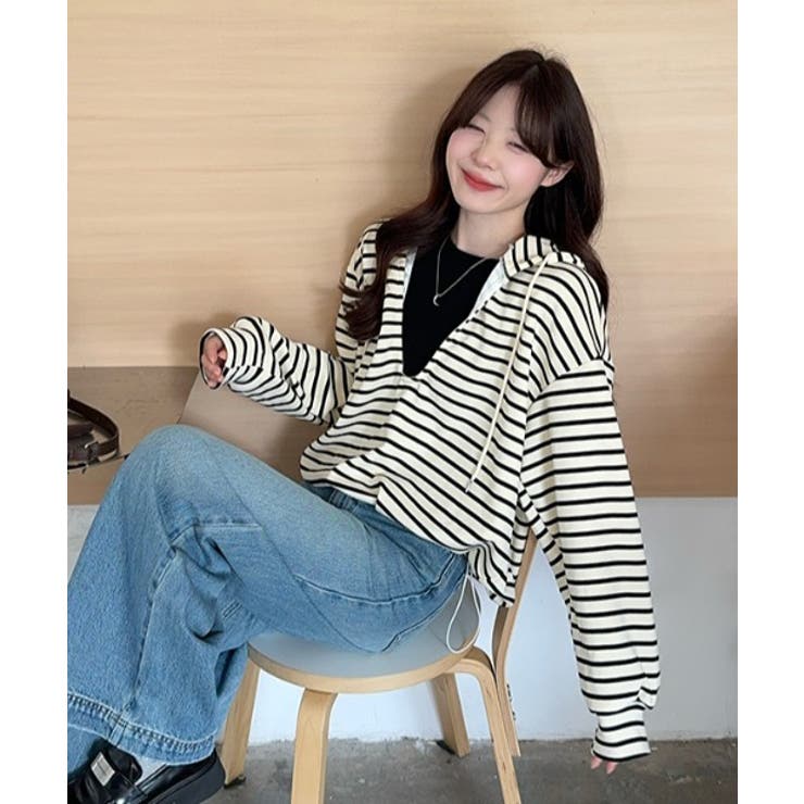 フード付きフェイクレイヤードトップス | Ulysses | 詳細画像2 