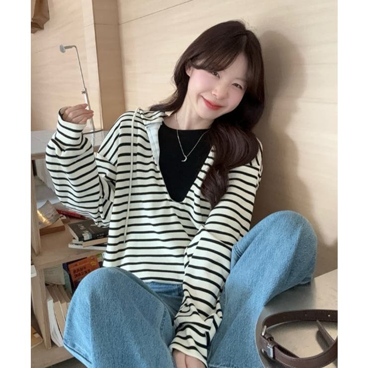 フード付きフェイクレイヤードトップス | Ulysses | 詳細画像3 