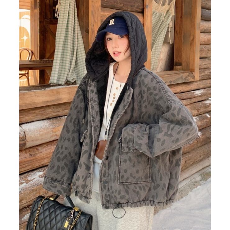 ブラック | ポケットフード付き切り替えデニムジャケット | Ulysses